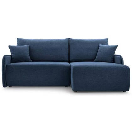 NADUVI Collection Hoekslaapbank Dessi rechts chenille Blauw