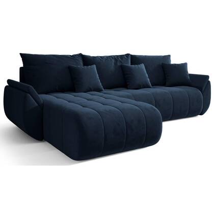 NADUVI Collection Hoekslaapbank Artesia links velvet Blauw