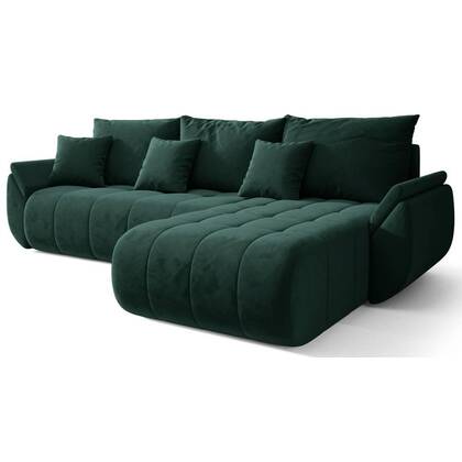NADUVI Collection Hoekslaapbank Artesia rechts velvet Groen