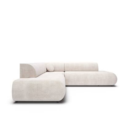 by fonQ Wisp Hoekbank Links/Rechts met Slaapfunctie - Chenille - Greige Beige