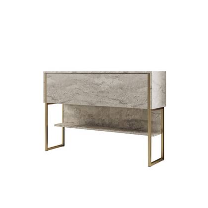 Giga Meubel - Dressoir Travertinlook|Goud - 120x30x80cm - Luxe