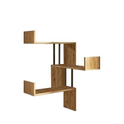 Giga Meubel - Wandschap Naturel Hout - 60x60x109,4cm - Gerry Bruin