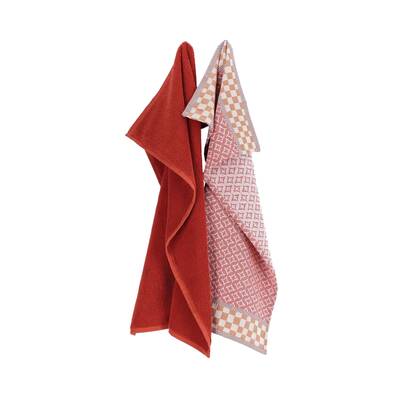 Sissy-Boy Donker handdoek en theedoek Oranje
