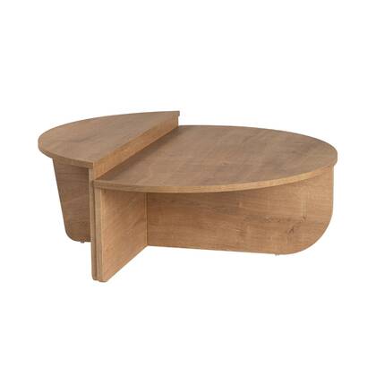 Giga Meubel - Salontafel Naturel Hout - 90x90x35cm - Orion Bruin