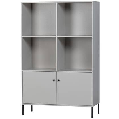 WOOOD Xam Open Kast - Grenen - Wolken - 160x107x39 Grijs
