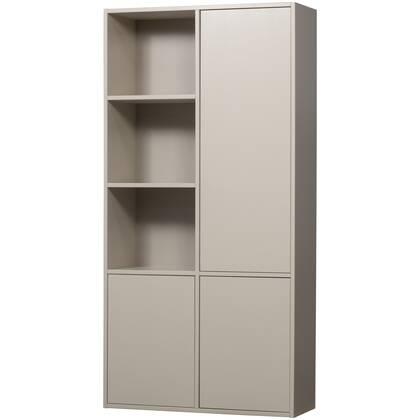 WOOOD Meggy Opbergkast Links - Grenen hout - Dust|Grijs - 215x108x40