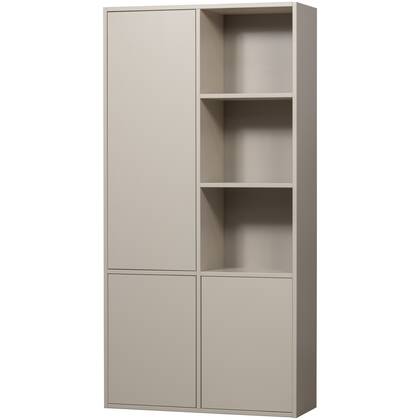 WOOOD Meggy Opbergkast Rechts - Grenen hout - Dust|Grijs - 215x108x40