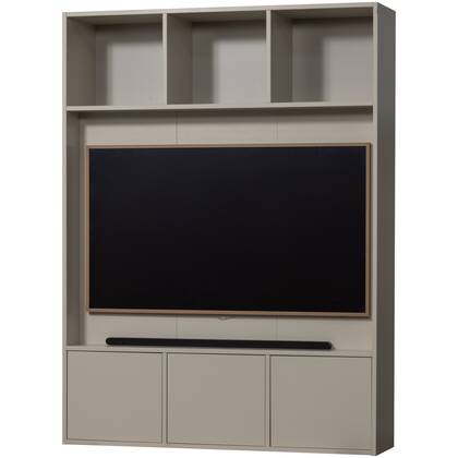 WOOOD Meggy Tv Opbergkast - Grenen hout - Dust|Grijs - 215x160x40 Beige