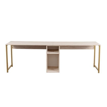 Giga Meubel - Bureau Travertinlook - 240x60x74cm - Twin Beige