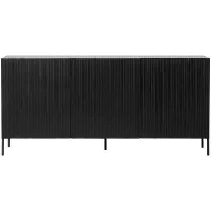 WOOOD New Gravure Dressoir B 180 cm - Grenen - Zwart