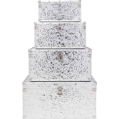 Kare Design Caldera Opberger - - Set van 4 Zilver