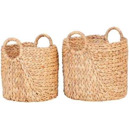 House Nordic Passo Natural Waterhyacint Manden Set van 2 Bruin