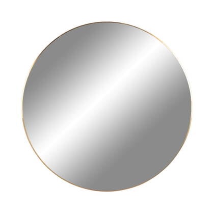 Jersey Mirror - Mirror, steel, brass look, ø80 cm Brons
