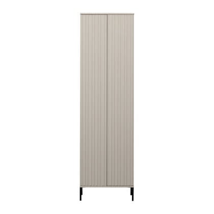 WOOOD New Gravure Hoge Opbergkast B 60 cm - Grenen - Dust Grijs