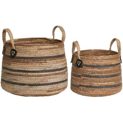 House Nordic Erba Natural Bananenblad Mandenset Bruin