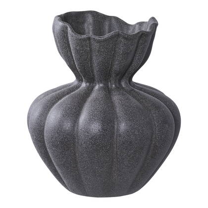 Vase - Vase, ceramic, black ø17,2x19,4 cm Zwart