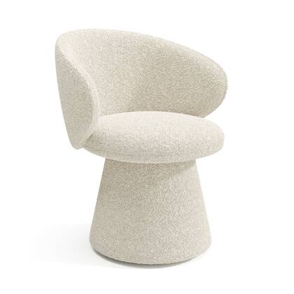 180° draaibare fauteuil in kleurige badstof Crème
