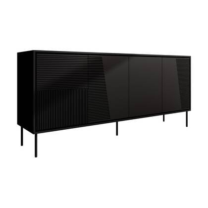 Meubella - Dressoir Blanes - Mat - 200 cm Zwart