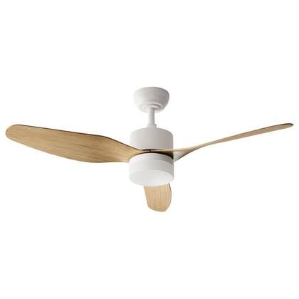 Beliani-ANDERSON-Plafondventilator-Lichtbruin-Synthetisch materiaal Wit