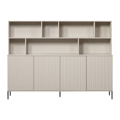 WOOOD New Gravure Wandkast B 200 cm - Grenen - Dust Grijs