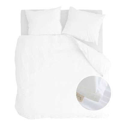 Walra - Dekbedovertrek Vintage Satin - 200x220 - Wit