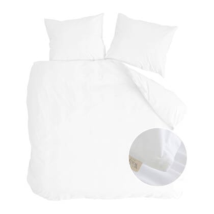 Walra - Dekbedovertrek Vintage Satin - 240x220 - Wit