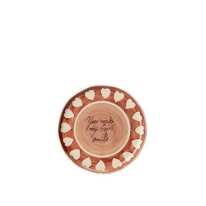 Sissy-Boy Roze ontbijtbord met hartjes