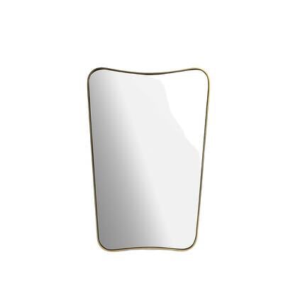 Sissy-Boy Kleine kleurige hangspiegel met brass omlijsting Goud