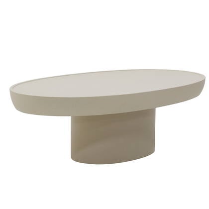 DÉJA Living - Loungetafel Beige - Ovaal - 120x65x39cm - Livinia
