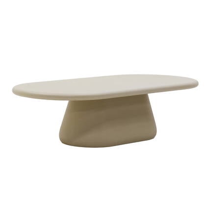 DÉJA Living - Loungetafel Eco Composiet - Ovaal - 120x65x39cm - Riva Beige