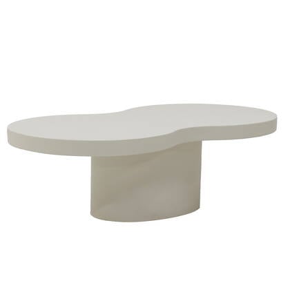 DÉJA Living - Loungetafel Beige - Organisch - 120x65x39cm - Olive Wit