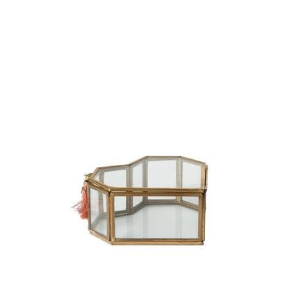 Sissy-Boy Gouden glazen box hart groot