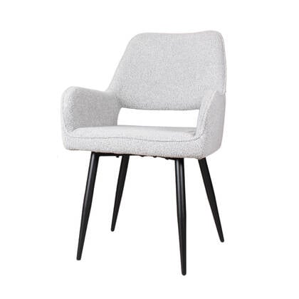 DS4U Lenon eetkamerstoel boucle 2.0 - Grijs