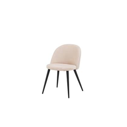 Svea - Zako eetkamerstoel - ruitpatroon - velvet - beige Taupe