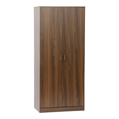 sweeek - Kledingkast decor hout 1 kledingkast 2 deuren Bruin
