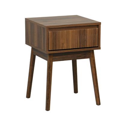 sweeek - Nachtkastje houtdecor 1 lade Bruin