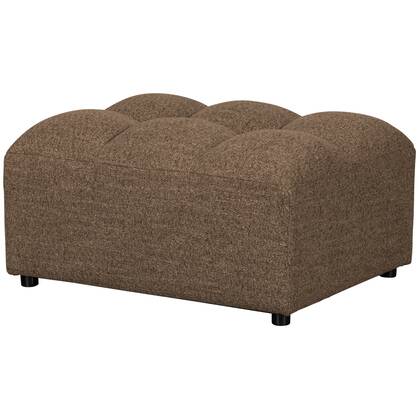 WOOOD Allure Hocker - Geweven Stof - Donker Melange Bruin