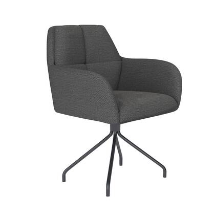 Housecraft Living Pete Eetkamerstoel Draaibaar Metaal Spider Grijs