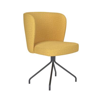 Housecraft Living Stan Eetkamerstoel Draaibaar Metaal Spider Oker Geel