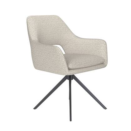 Housecraft Living Mos Eetkamerstoel Draaibaar Metaal Off-White - Beige