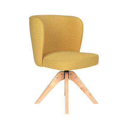 Housecraft Living Stan Eetkamerstoel Draaibaar Hout Oker Geel