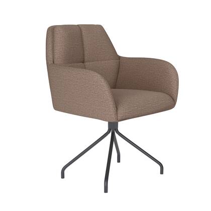 Housecraft Living Pete Eetkamerstoel Draaibaar Metaal Spider Taupe