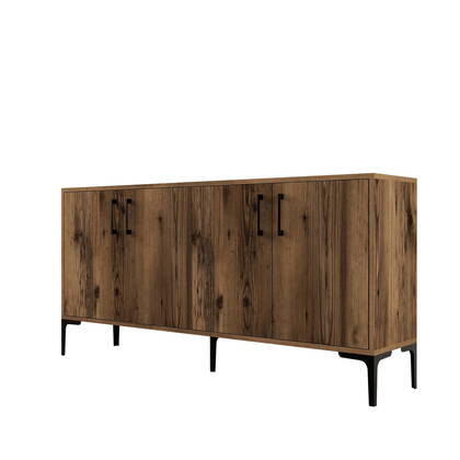 Giga Meubel - Dressoir Walnoot Hout - 160x35x78cm - Kiev Bruin