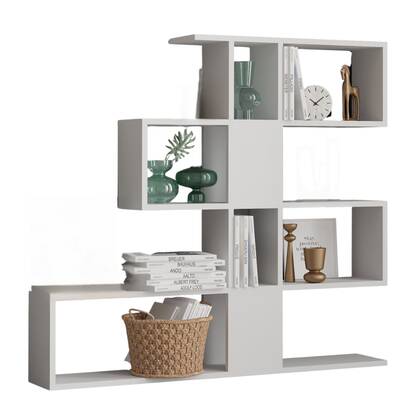 Giga Meubel - Boekenkast Wit Hout - 120x20x109cm - Karlin