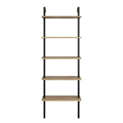 Giga Meubel - Boekenkast Walnoot|Zwart - 60x22x174cm - Piante Bruin