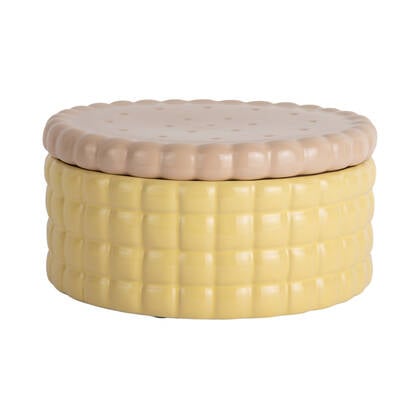 Present Time - Storage Jar Biscuit Box Large - Zacht Geel