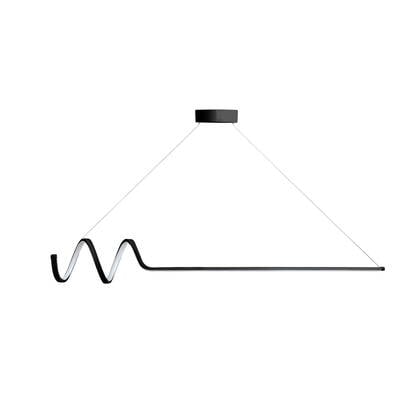 Giga Meubel - Hanglamp Zwart Aluminium - 120x20x80cm - Waterwave
