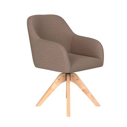Housecraft Living Otis Eetkamerstoel Draaibaar Hout Taupe