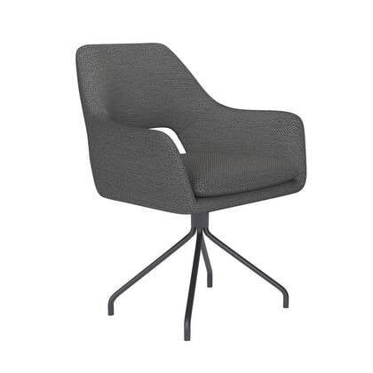 Housecraft Living Mos Eetkamerstoel Draaibaar Metaal Spider Grijs