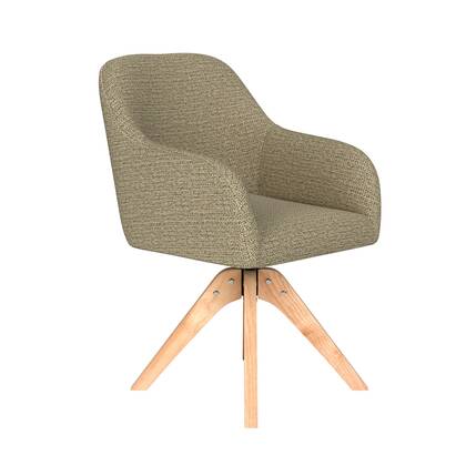 Housecraft Living Otis Eetkamerstoel Draaibaar Hout Pistache Groen